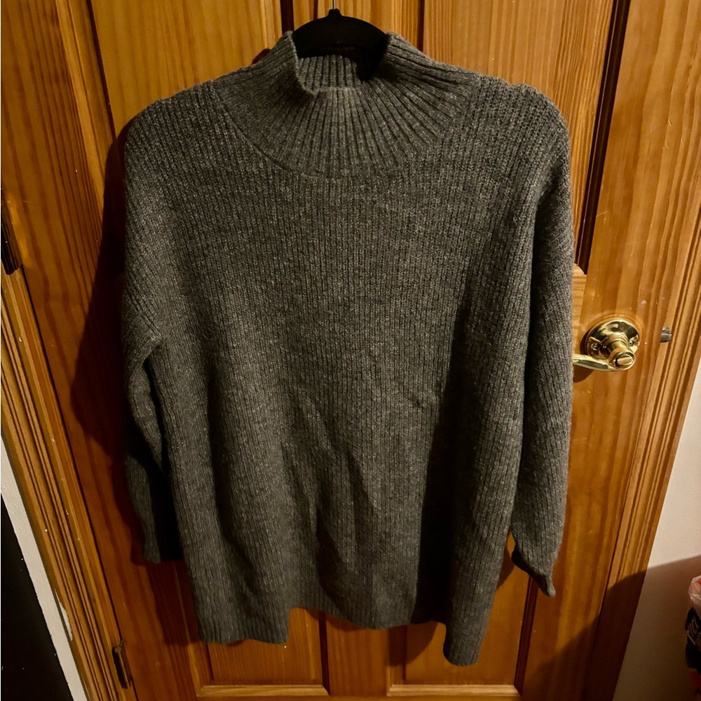 Ann Taylor Loft Grey Sweater Dress Medium